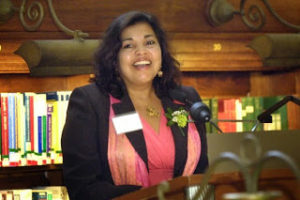Mitali Perkins speaking at BPL