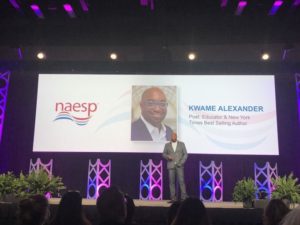 Kwame Alexander presents the keynote for NAESP.