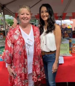Carmen Oliver (l.) and Salina Yoon at the Princeton Childrens Book Festival